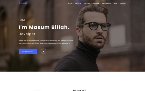 Emeli – Personal Resume and Portfolio WordPress Theme