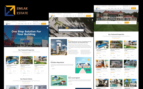 Emlak – Real Estate, Architecture, and Construction Elementor Multipurpose WordPress Theme