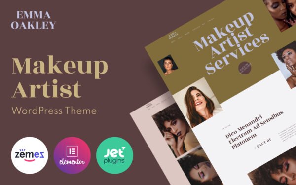 Emma Oakley – Makeup Artist WordPress Theme
