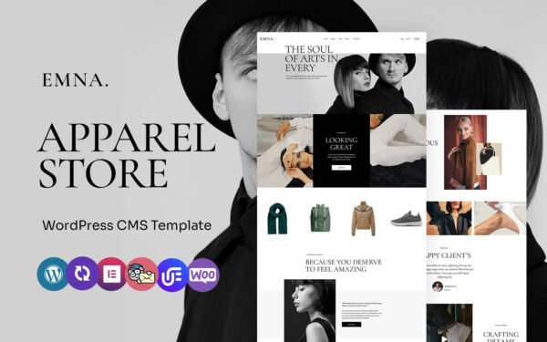 Emna – Apparels And Clothing Multipurpose WordPress Elementor Theme WordPress Theme