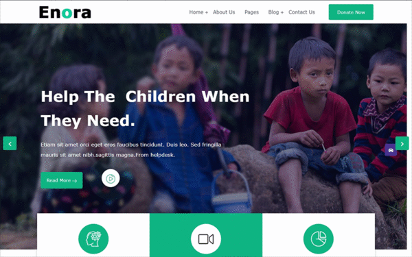 Enora – Charity and Nonprofit WordPress Theme
