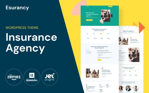 Esurancy – Insurance Agency Services WordPress Theme