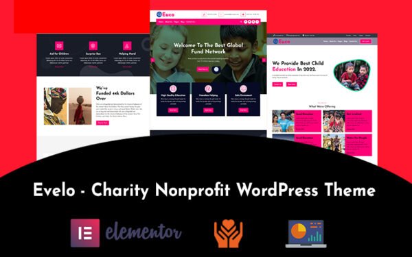 Evelo – Children Charity Nonprofit WordPress Theme