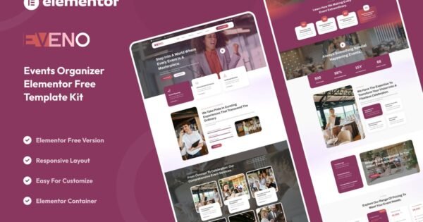 Eveno – Events Organizer Elementor Template Kit