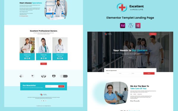 Excellent Care & Cure – Health and Fitness Services Elementor Template Elementor Kit