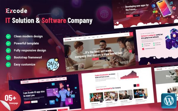 Excode – IT Solution and Software Company Responsive WordPress Theme