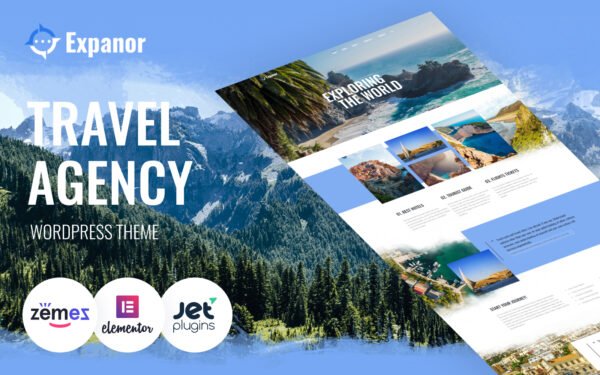 Expanor – Travel Agency Multipurpose Modern WordPress Elementor Theme WordPress Theme