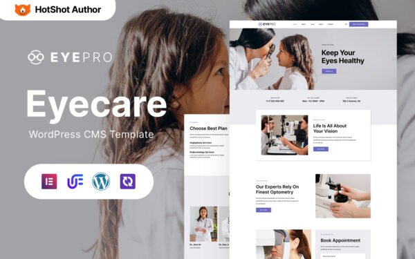 Eyepro – Eye Care Optometrist WordPress Elementor Theme WordPress Theme