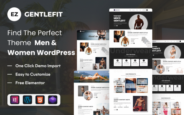 EZ Gentlefit – Perfect Template for Men’s and Women’s Stylish Apparel WordPress Theme