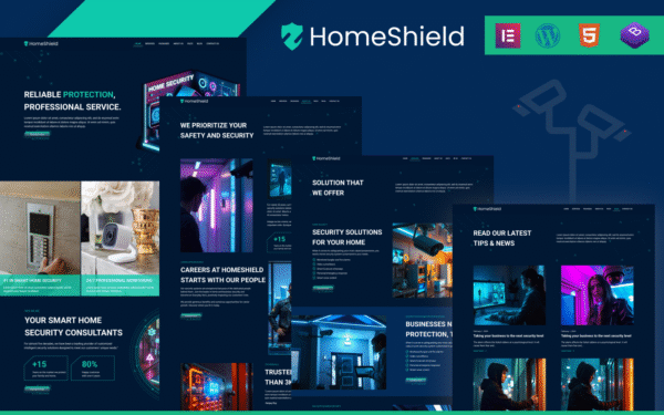 EZ Home Security – Perfect Template for Modern Home Security Systems WordPress Theme