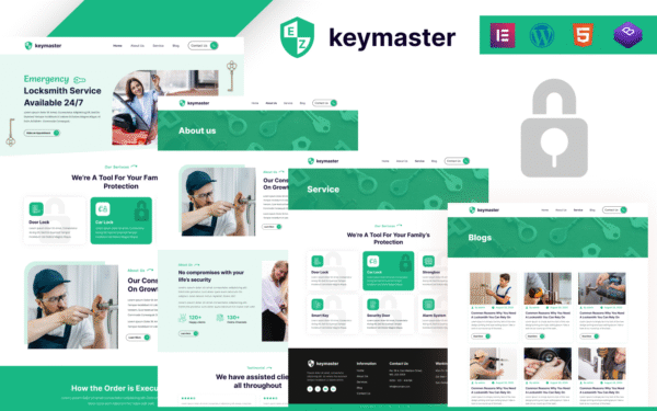 EZ KeyMaster – All-in-One Design for Security and Locksmith Services WordPress Theme