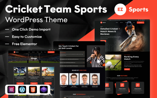 EZ Sports: A Powerful WordPress Theme for Streamlining Your Sports Business with Elementor