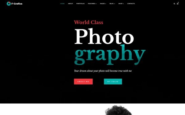 F-Grafica – Photography WordPress Elementor Theme WordPress Theme