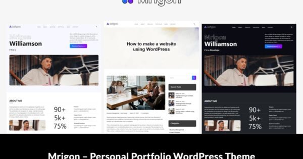 Mrigon – Personal Portfolio WordPress Theme