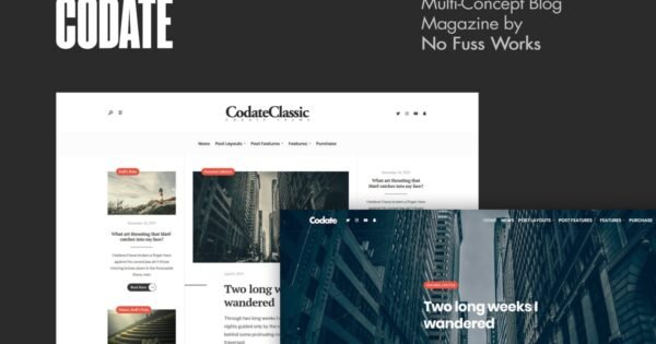 Codate – Modern Magazine and Blog WordPress Theme