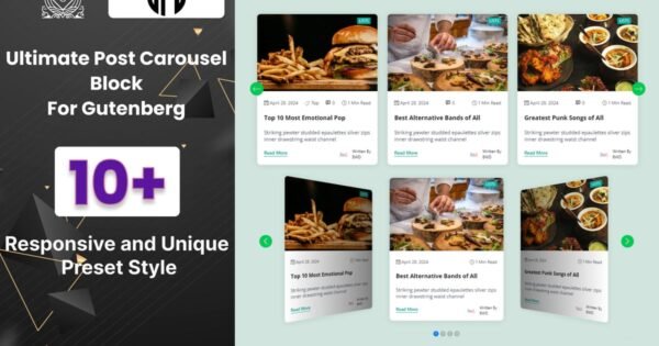 Post Carousel Block For Gutenberg