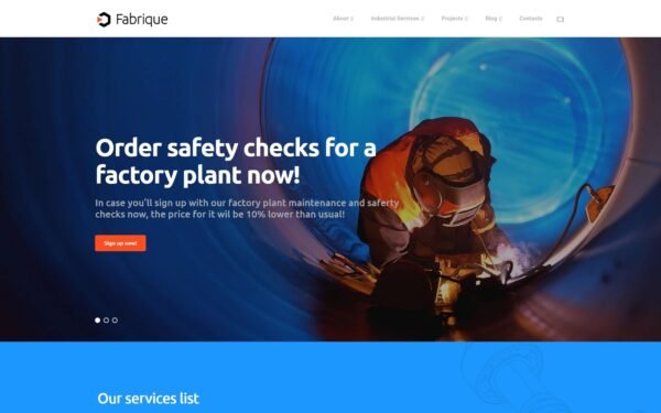 Fabrique – Industrial & Engineering WordPress Theme
