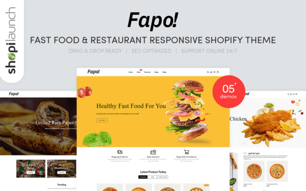 Fapo – Fast Food & Restaurant Responsive Shopify Theme