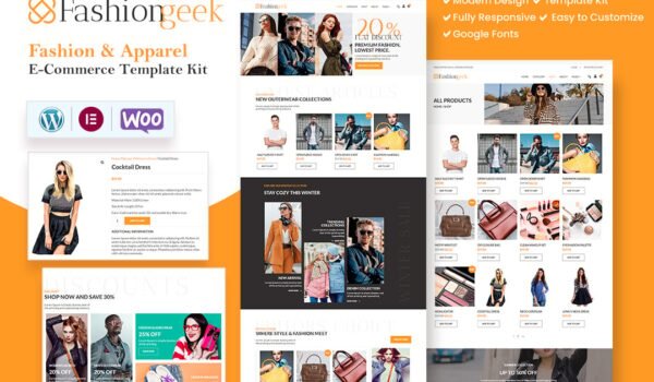 Fashion Geek – WooCommerce Fashion Elementor Pro Template Kit