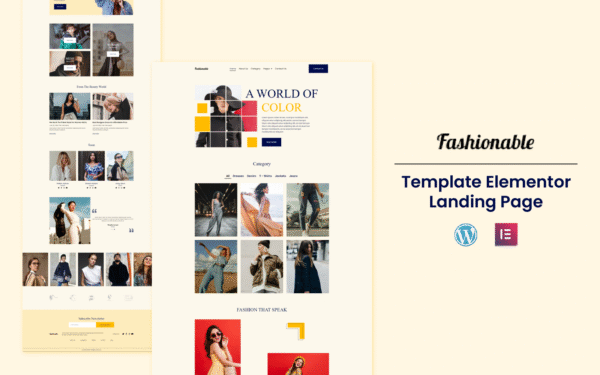 Fashionable – Word and Color Elementor Template Kit Elementor Kit