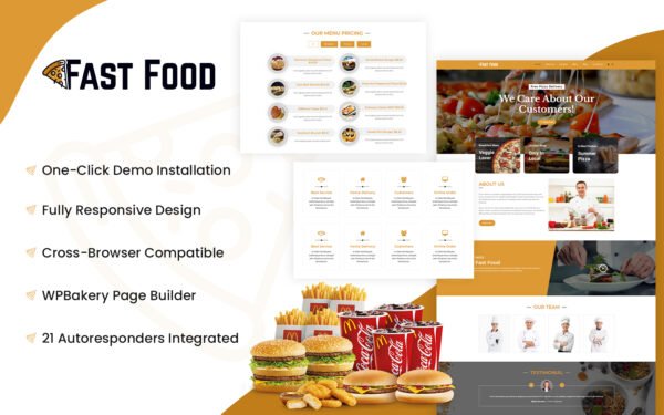 Fast Food – Food Restaurant Website WordPress Theme