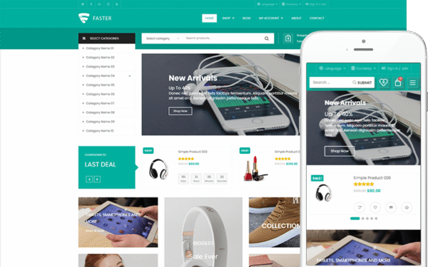 Faster – Multipurpose Theme WooCommerce Theme