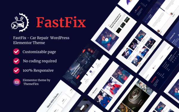 FastFix – Car Repair WordPress Elementor Theme WordPress Theme