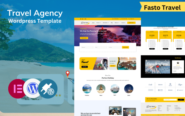 Fasto – Travel Agency Elementor Template kit Elementor Kit