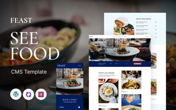 Feast – Seafood And Non-Vegetarian Restaurants Multipurpose Responsive WordPress Theme