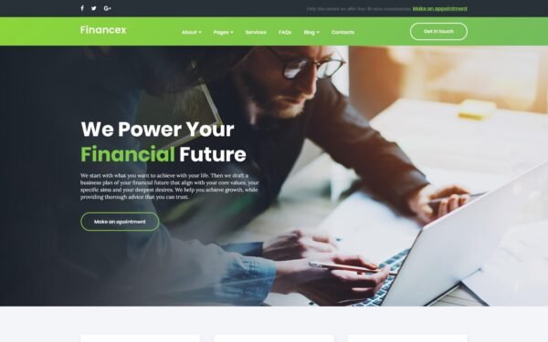 Financex – Financial Advisor WordPress Theme