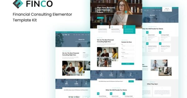 Finco – Financial Consulting Elementor Template Kit