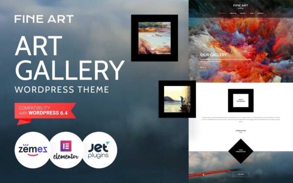 Fine Art – Art Gallery WordPress Elementor Theme WordPress Theme