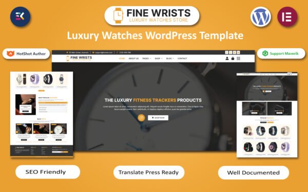 Fine Wrists – Luxury Watches Selling Store WordPress Elementor Template WordPress Theme