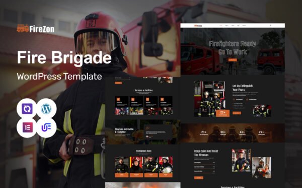 Fire Zon – Fire Department And Security WordPress Elementor Theme WordPress Theme