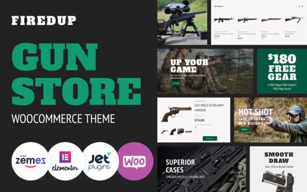 Fired Up – Gun Store WooCommerce Theme
