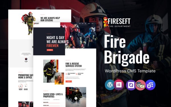 Fireseft – Fire Brigade WordPress Elementor Theme WordPress Theme