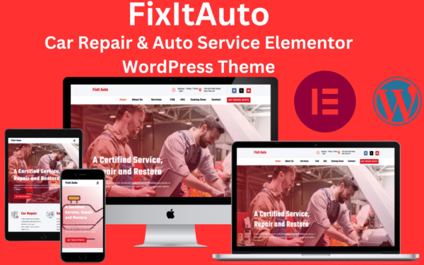 FixItAuto – FREE Car Repair & Auto Service Elementor WordPress Theme
