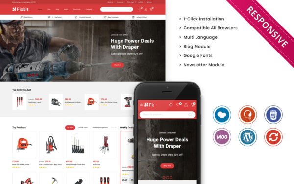 Fixkit The automation Tools – Woocommerce Responsive Theme WooCommerce Theme