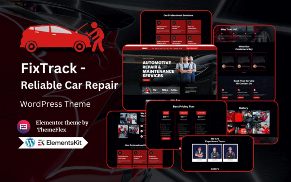 FixTrack – Reliable Car Repair WordPress Theme