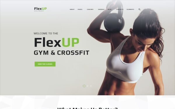 Flex Up – Crossfit WordPress theme WordPress Theme
