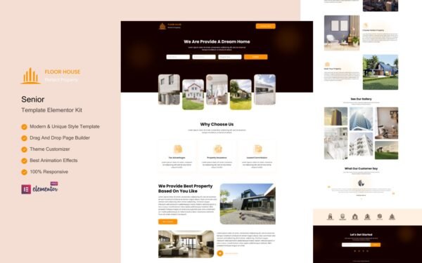 Floor house – Flooring Services Elementor Template Elementor Kit