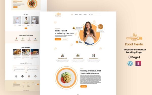 Food Fiesta – Hotel and Restaurant Services Elementor Template Kit Elementor Kit