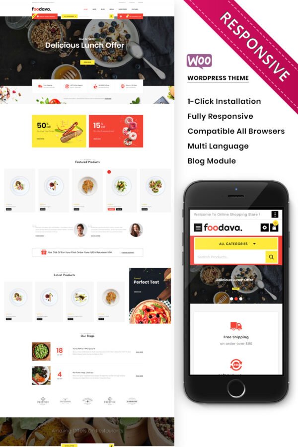 Foodava – The Cafe & Restaurant Premium WooCommerce Theme
