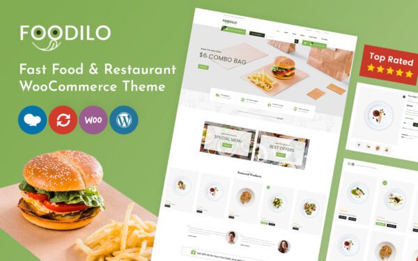 Foodilo – The Fast Food & Restaurant Store WooCommerce Theme