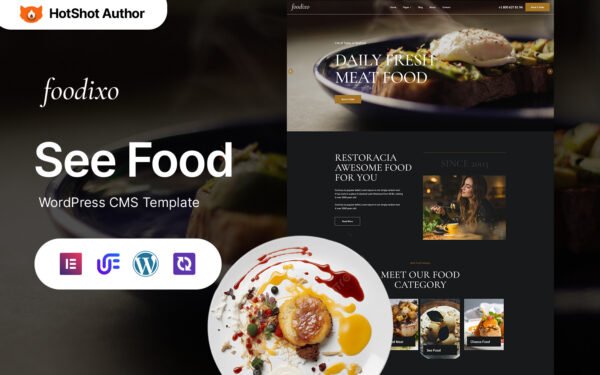 Foodixo – Sea Food Restaurant Elementor Wordpress Theme WordPress Theme