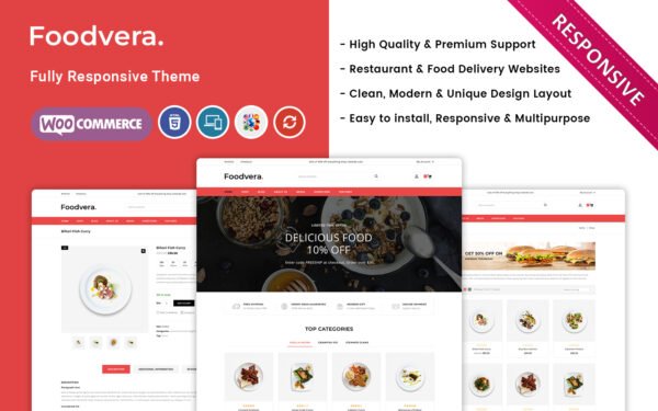 Foodvera – The Fast Food and Restaurant Store WooCommerce Theme