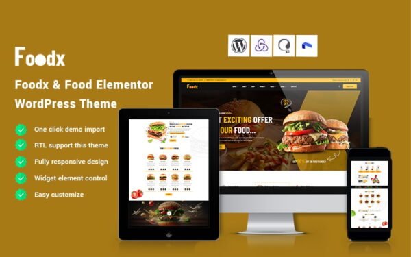 Foodx – Food Elementor WordPress Theme
