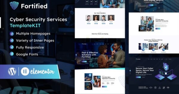Fortified – Cyber Security Services Elementor Template Kit