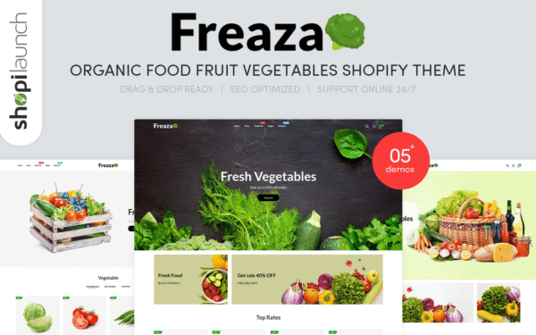 Freaza – Organic Food Fruit Vegetables Shopify Theme