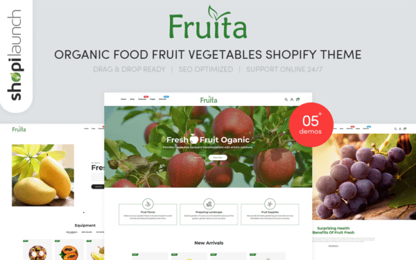 Fruita – Organic Food Fruit Vegetables Shopify Theme